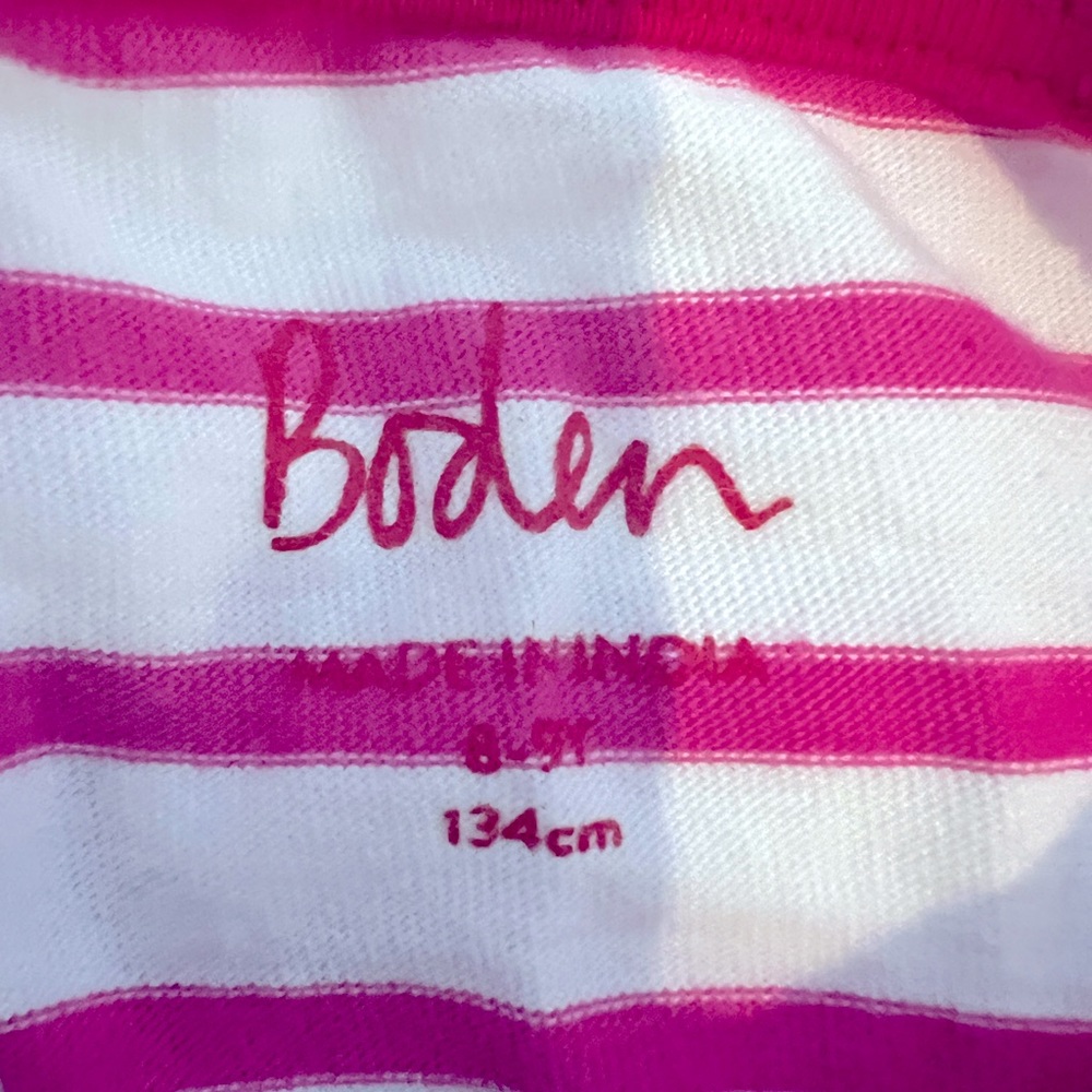 Boden Girls Fun Festive Breton with sparkly holly and pom pom berries. - Picture 8 of 9
